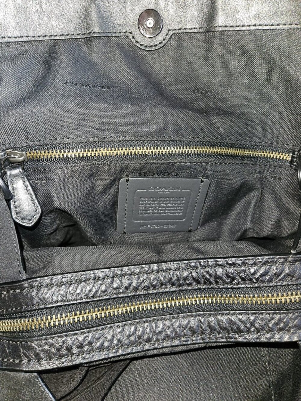 Coach Women's Edie 42 Dark Antique Nickel / Black Leather Shoulder Bag - Picture 13 of 13
